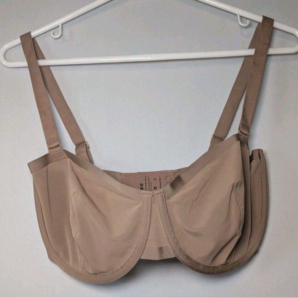 CUUP The Balconette Bra 32H Sheer Mesh Unlined Underwire Support